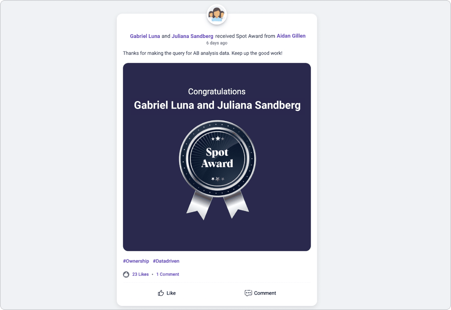 manager spot awards